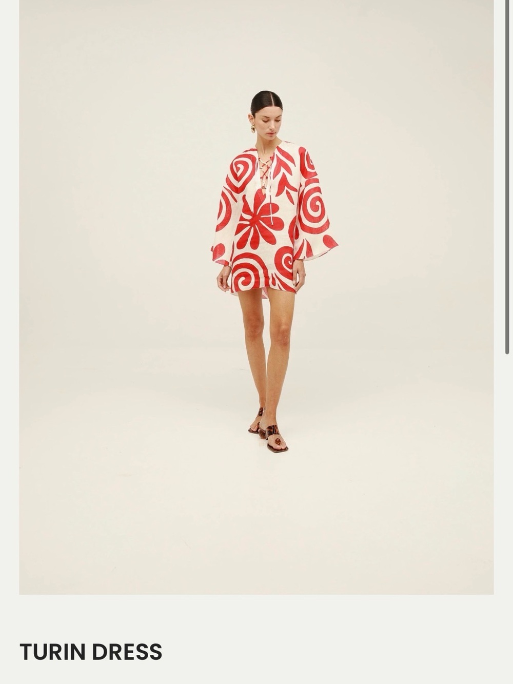 Cala De La Cruz Turin Red & White Tunic